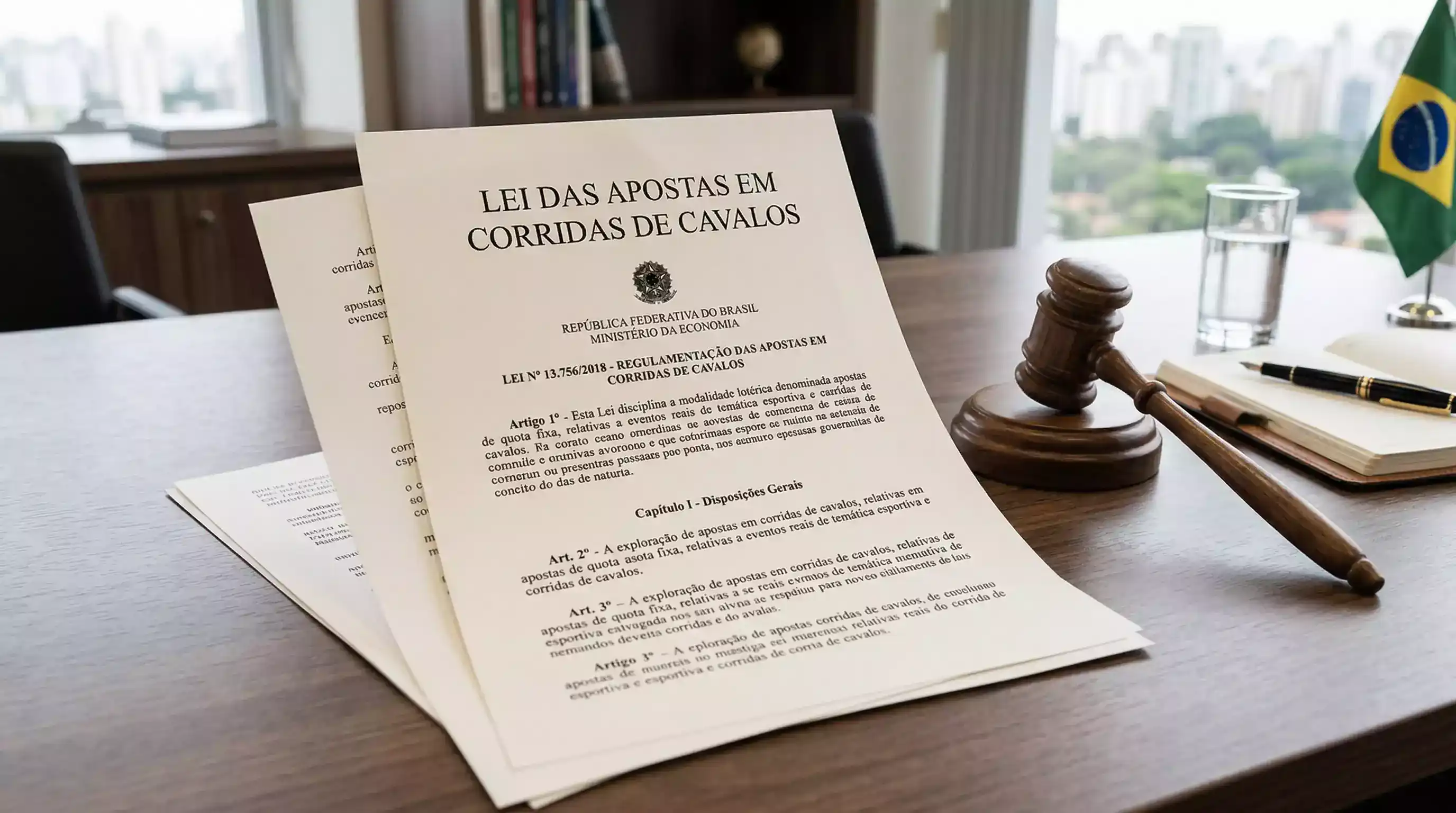 Documento legal sobre regulação de apostas em corridas de cavalos no Brasil